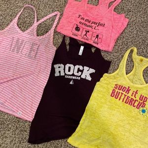 4 cute tanks - all size L